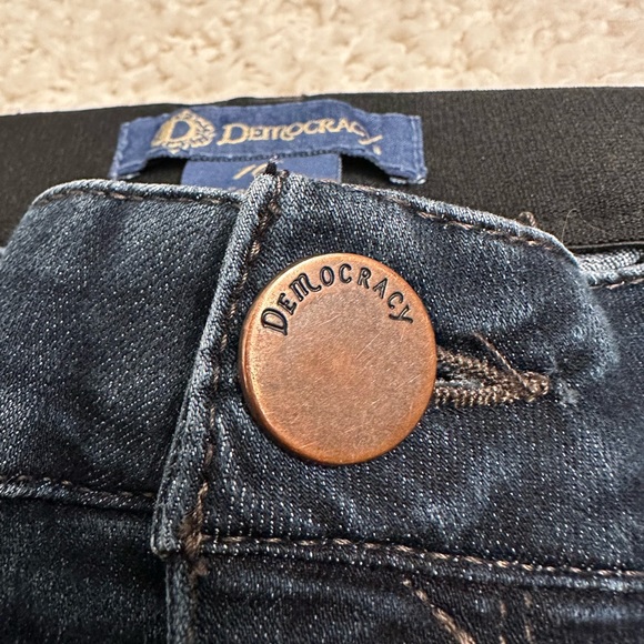 Democracy Ab Technology Jeans Womens Size 16 Skinny Dark Blue Denim Mid Rise - Picture 3 of 10